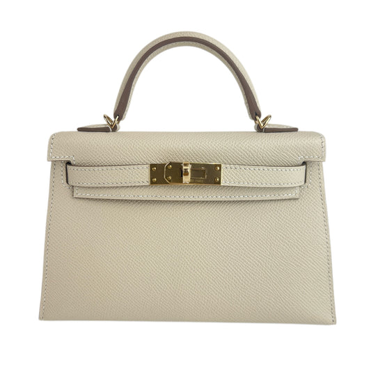 Mini kelly ミニケリー Stamp-K K刻印 Epsom エプソン Craie クレ PMBHW シャンパンゴールド金具