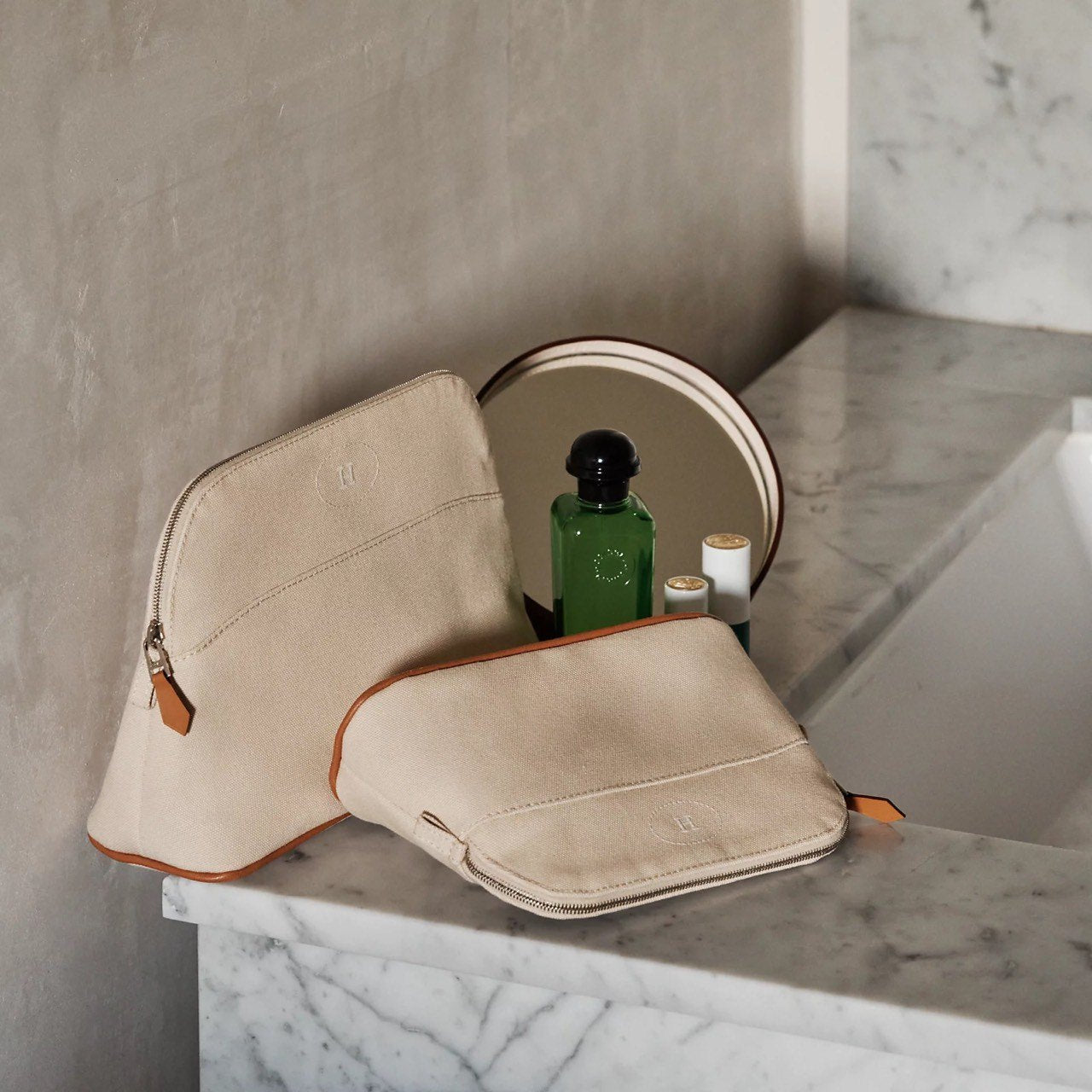 Trousse Bolide moyen mini ボリードポーチミニ　Natural ナチュラル　ベージュ