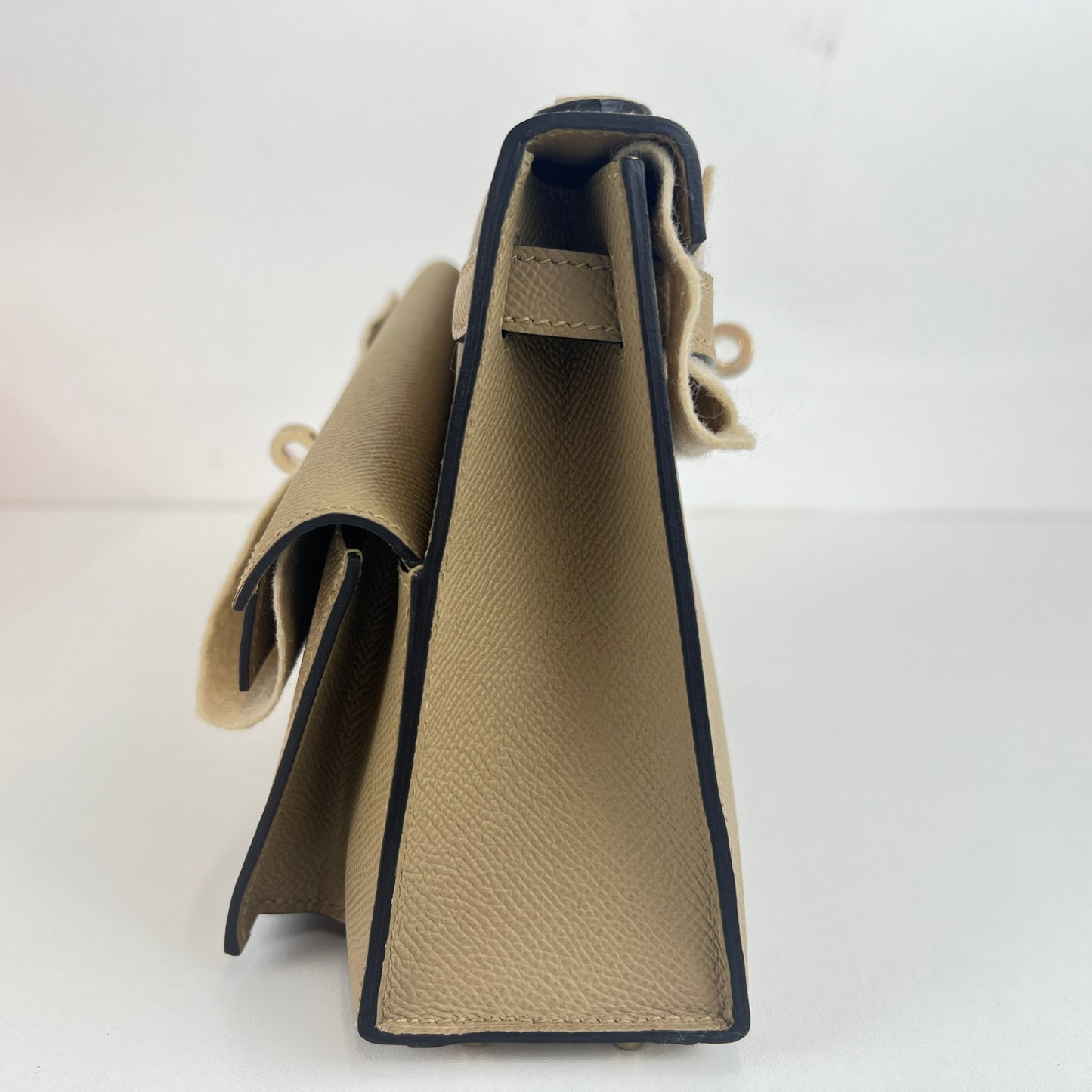 Mini kelly disorder ミニケリー 無秩序 Poussiere プシエール PMBHW  シャンパンゴールド金具 Stamp-K K刻印 Epsom エプソン