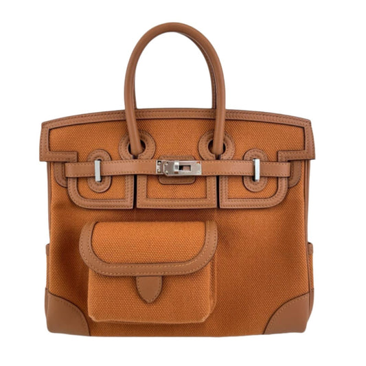 Birkin25 cargo バーキン25 カーゴ Gold ゴールド Toile goelan/Swift トワルゴエラン/スイフト PHW シルバー金具 Stamp-W W刻印