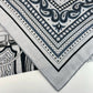Hermès エルメス Châle 140 Les Roues de Phaéton  カレジュアン140(四輪馬車の車輪) カシミア70%、シルク30% gris chiné(グリシネ) / ardoise clair(アルドワーズクレール) / Black(ブラック)