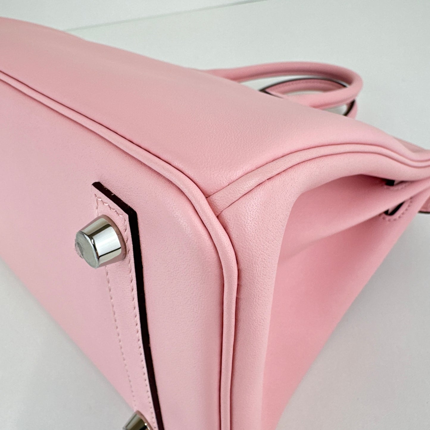 Birkin25 バーキン25 Rose sakura ローズサクラ PHW SV金具 Stamp-D D刻印