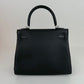 新品未使用 HERMES エルメス Kelly25 ケリー25 Black ブラック PHW シルバー金具 W刻印 Togo トゴ Stamp-W W刻印 ショルダーバッグ　レディースバッグ