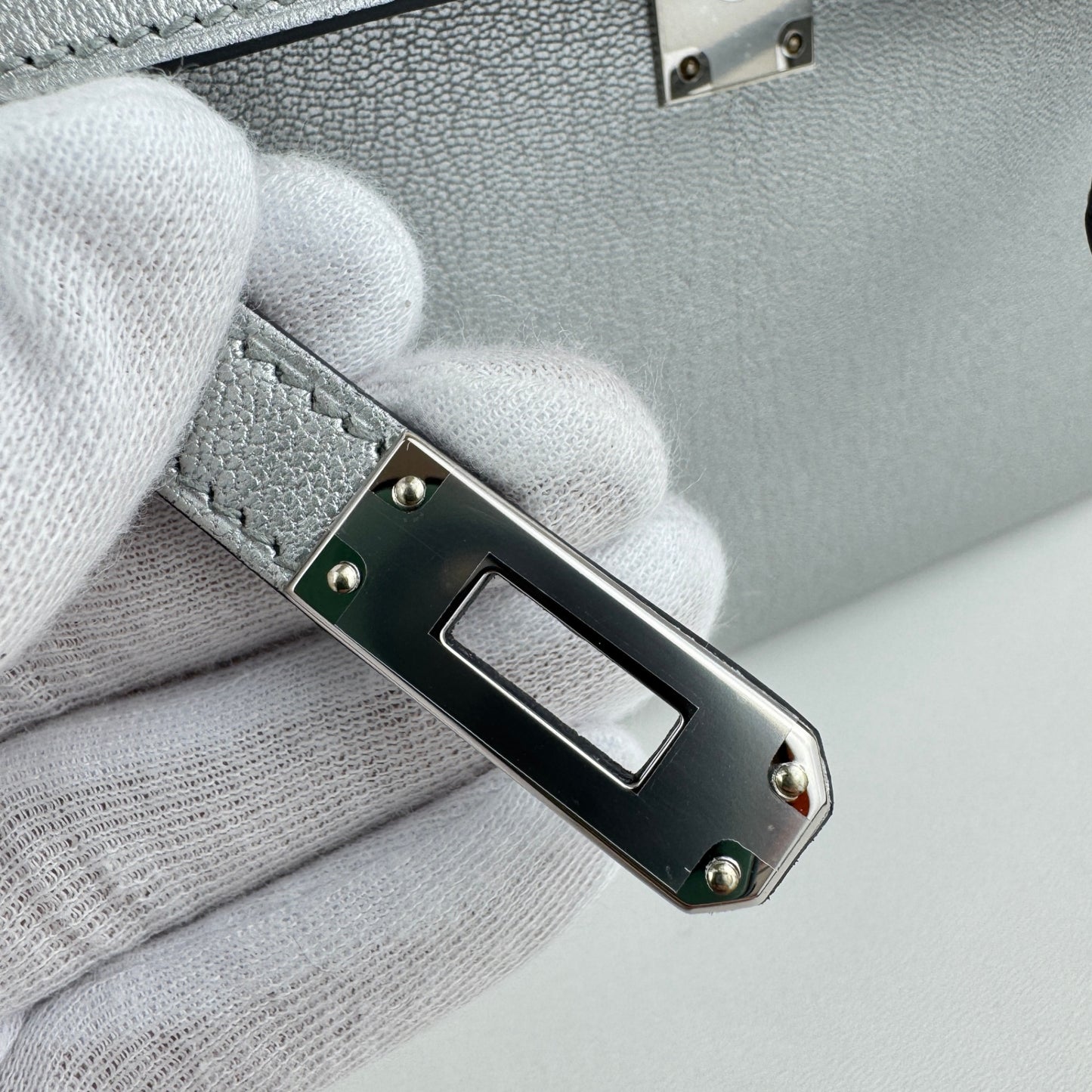 Mini kelly ミニケリー Argent アルジャン PHW シルバー金具 Stamp-K K刻印 Chevre シェーブル