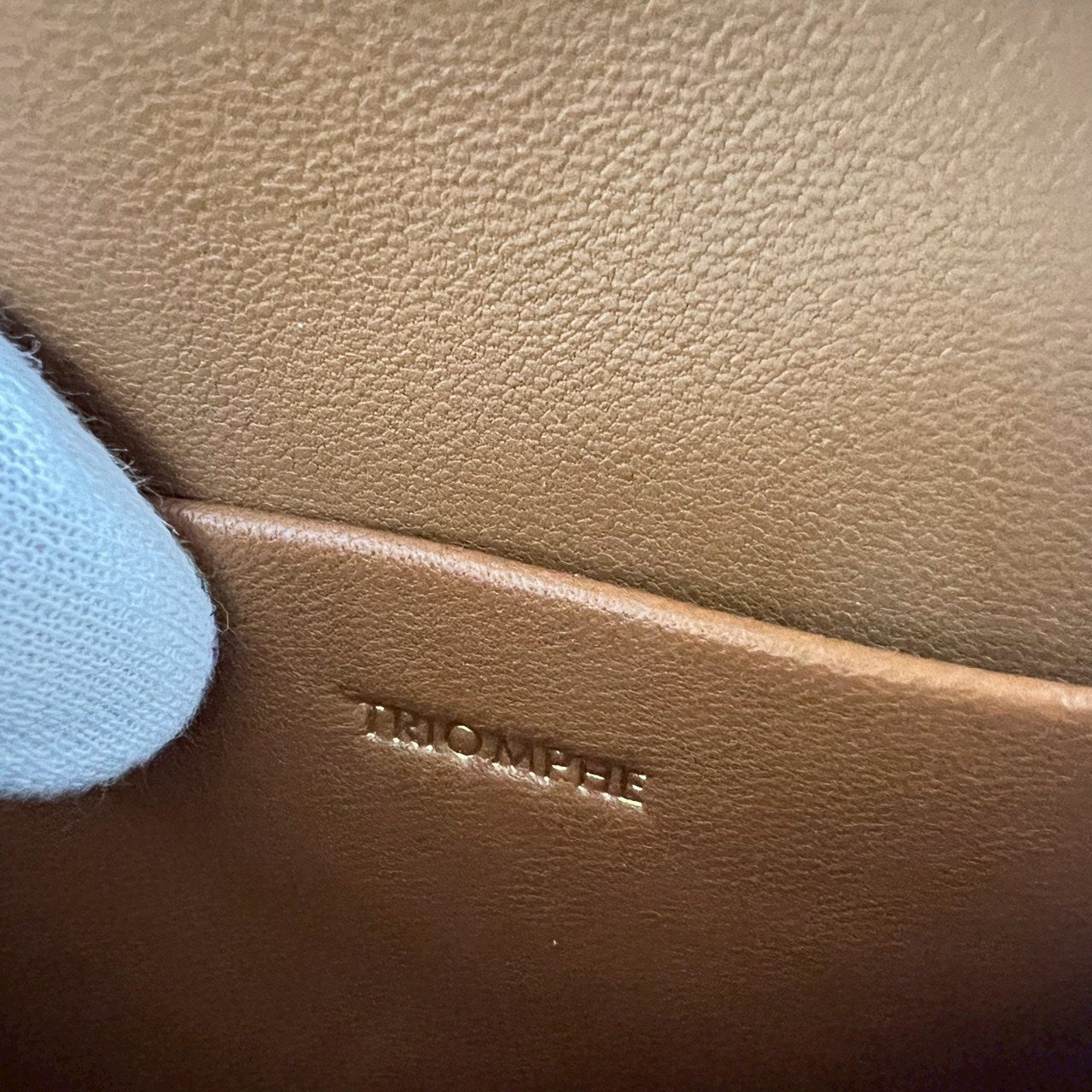 ミニ ブザス クレア トリオンフキャンバス/カーフスキン タン