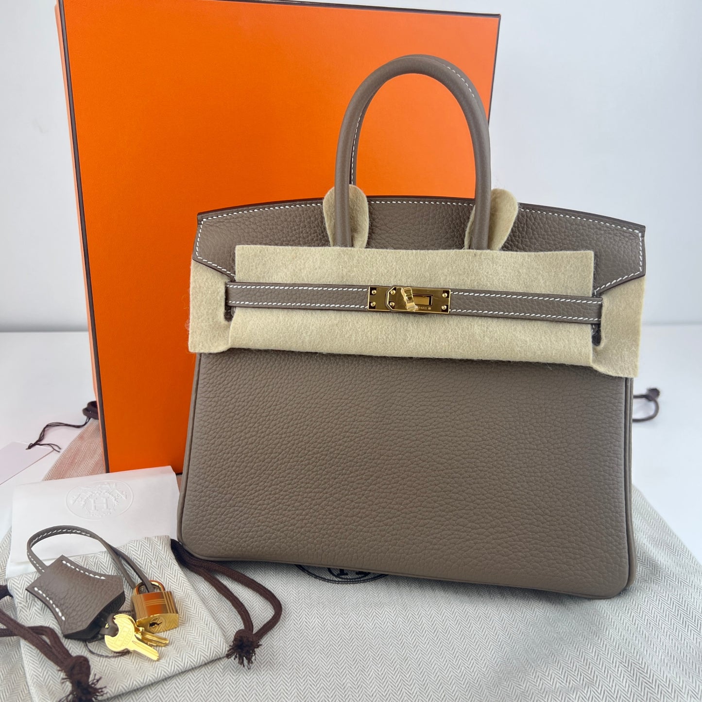 Birkin25 バーキン25 Stamp-K K刻印 Togo トゴ Etoupe エトープ GHW ゴールド金具