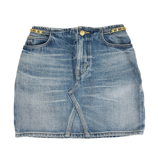 CELINE セリーヌ デニムミニスカート 綿100% light blue denim