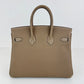 Birkin25 バーキン25 Etoupe エトープ Togo トゴ PHW シルバー金具 Stamp-W W刻印