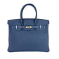 HERMES エルメス Birkin35 バーキン35 Blue de presse ブルードプリュス PHW シルバー金具 Togo トゴ Stamp-B B刻印