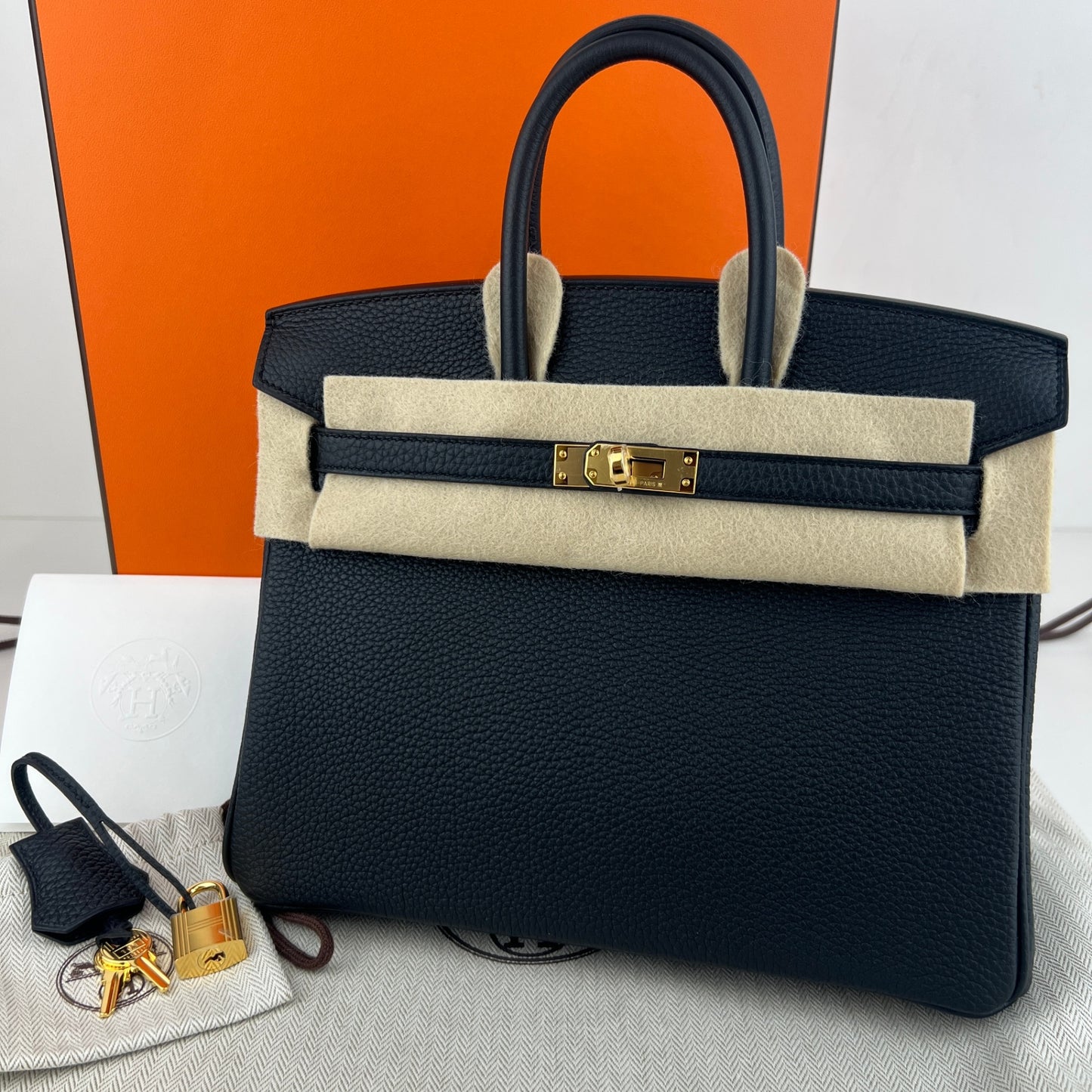 Birkin25 バーキン25 ブラック　GHW ゴールド金具　Stamp-K K刻