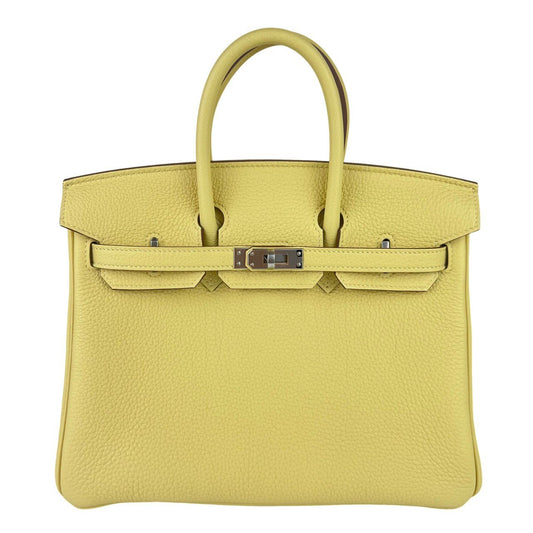 Birkin25 バーキン25 Jaune poussin ジョーヌプッサン PHW シルバー金具 Stamp-W W刻印