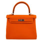 Kelly25 ケリー25 Orange minium オレンジミニアム PHW シルバー金具 Togo トゴ Stamp-B B刻印