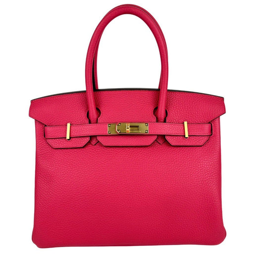Birkin30 バーキン30 Rose extreme ローズエクストリーム Clemence クレマンス GHW ゴールド金具 Stamp-D D刻印