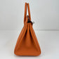 Birkin25 バーキン25 Orange オレンジ PHW シルバー金具 Togo トゴ Stamp-K K刻印