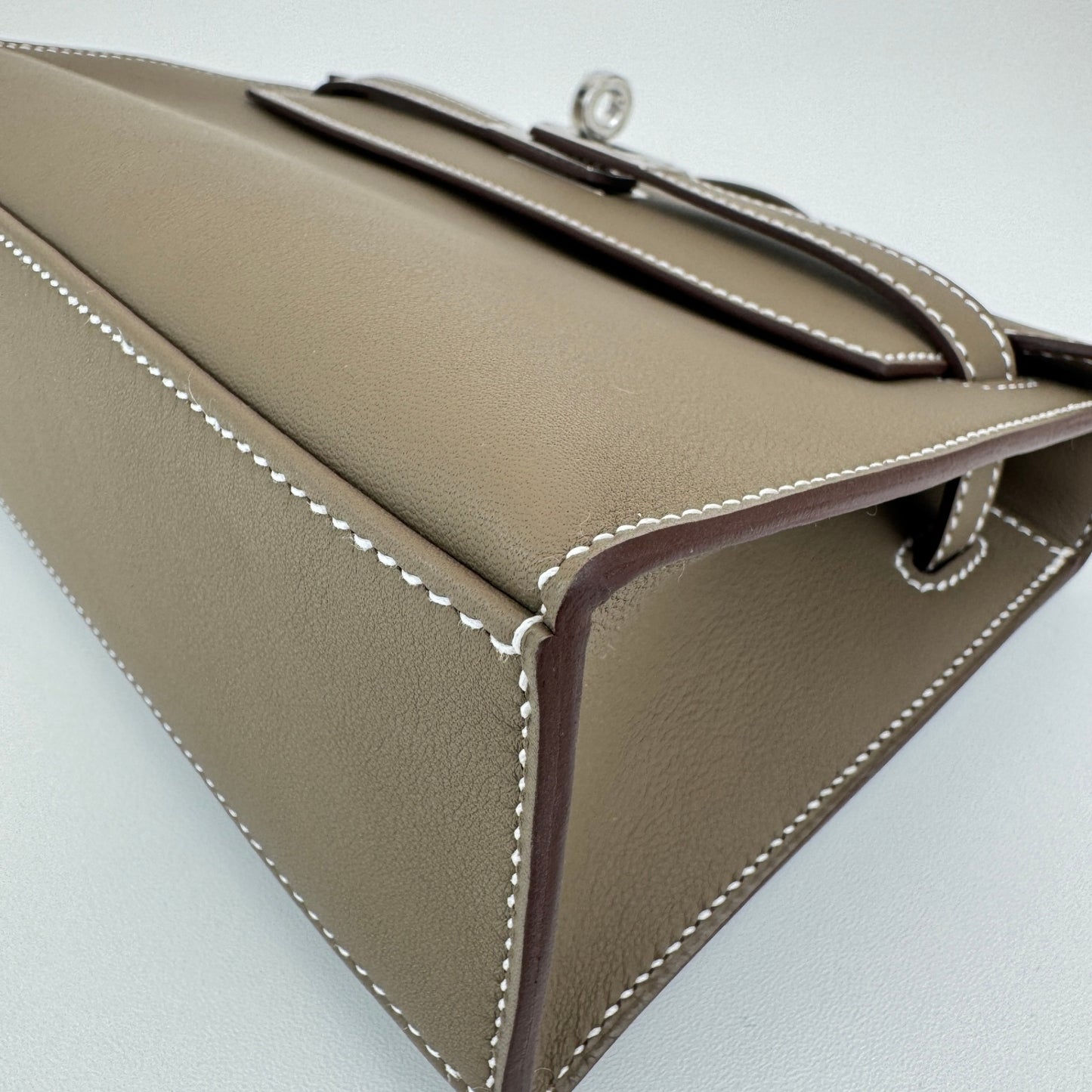 Pochette kelly ケリーポシェット Etoupe エトープ PHW シルバー金具 Stamp-K K刻印 Swift スイフト