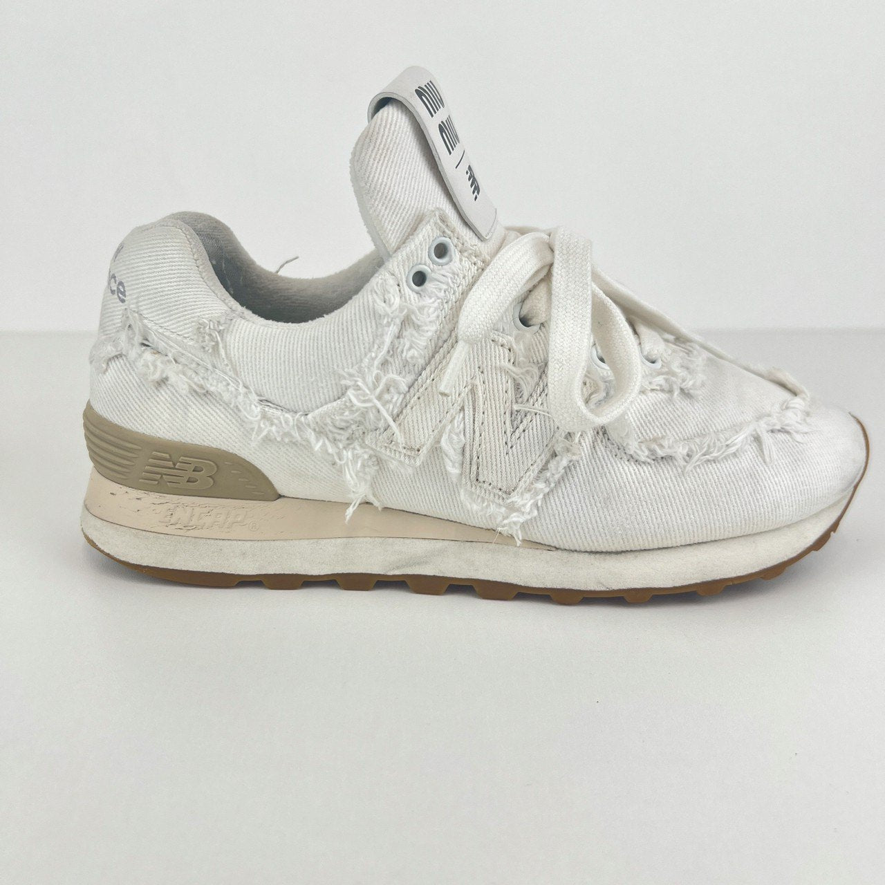 ミュウミュウ ニューバランス Miumiu×New Balance 574 スニーカー ホワイト 574 White ホワイト 34ハーフ