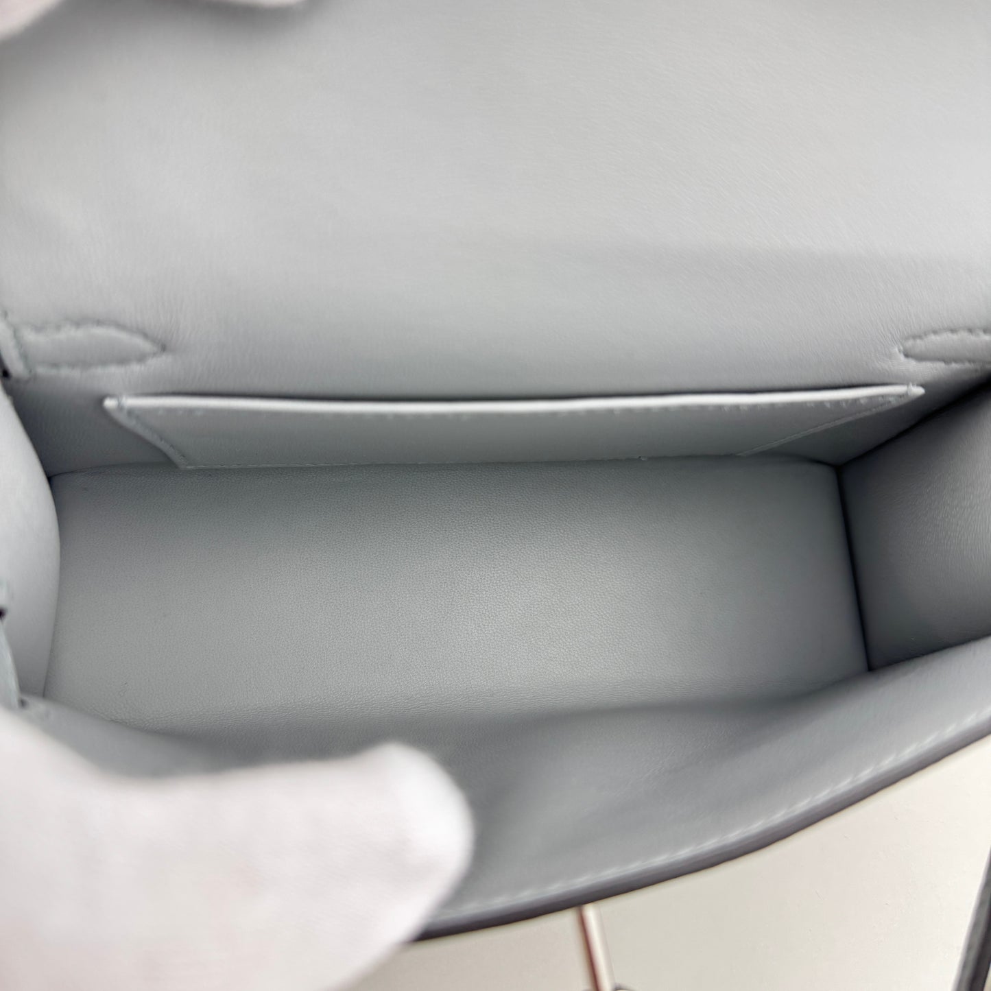 Mini kelly ミニケリー Blue gracie ブルーグラシエ  PHW シルバー金具 Epsom エプソン Stamp-K K刻印