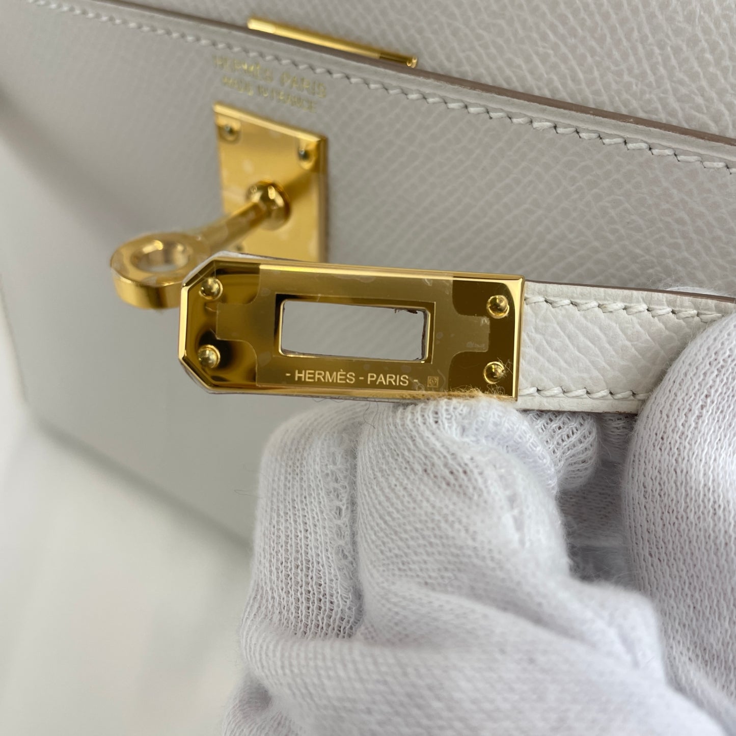 Mini kelly ミニケリー Gris perle グリペール  GHW ゴールド金具 Epsom エプソン Stamp-B B刻印