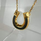 ジョケットネックレス、スモールモデル  Jockette necklace ブラック/イエローゴールドメッキ Black / GHW