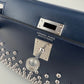 Mini kelly cloute ミニケリークルーテ Blue abysse ブルーアビス  PHW シルバー金具 Stamp-K K刻印 Box calf ボックスカーフ
