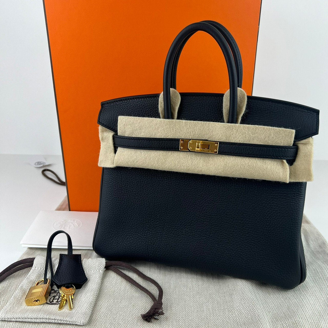 Birkin25 バーキン25 Black ブラック GHW ゴールド金具 W刻印 Togo トゴ