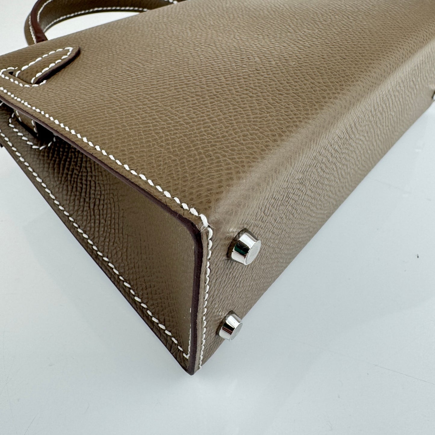Mini kelly ミニケリー Etoupe エトープ Epsom エプソン PHW シルバー金具 Stamp-K K刻