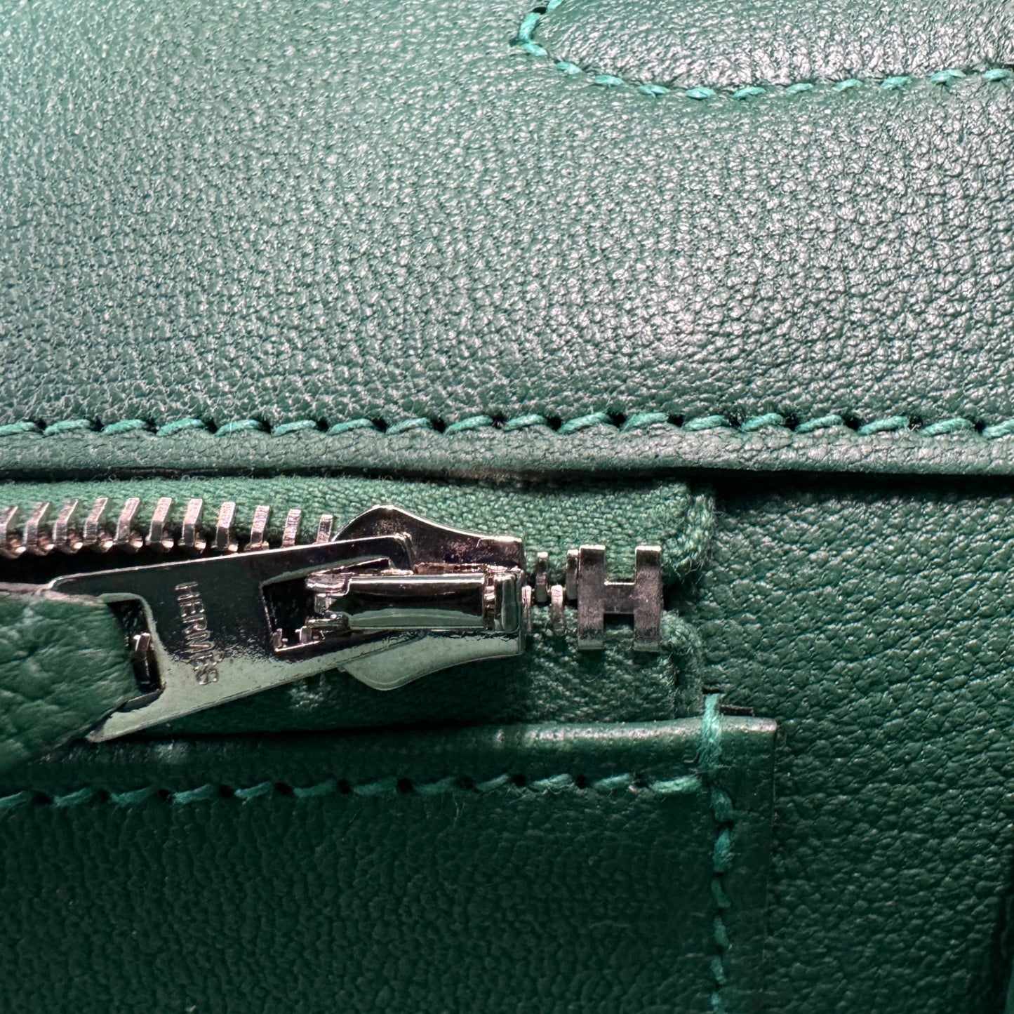 Birkin35 バーキン35 Vert moyen ヴェールモワイヤン Togo トゴ PHW シルバー金具 Stamp-K K刻印