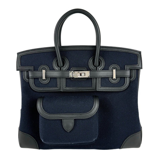 Birkin25 cargo バーキン25 カーゴ Blue marine ブルーマリン Toile gieland/Swift トワルゴエラン/スイフト PHW シルバー金具 Stamp-W W刻印