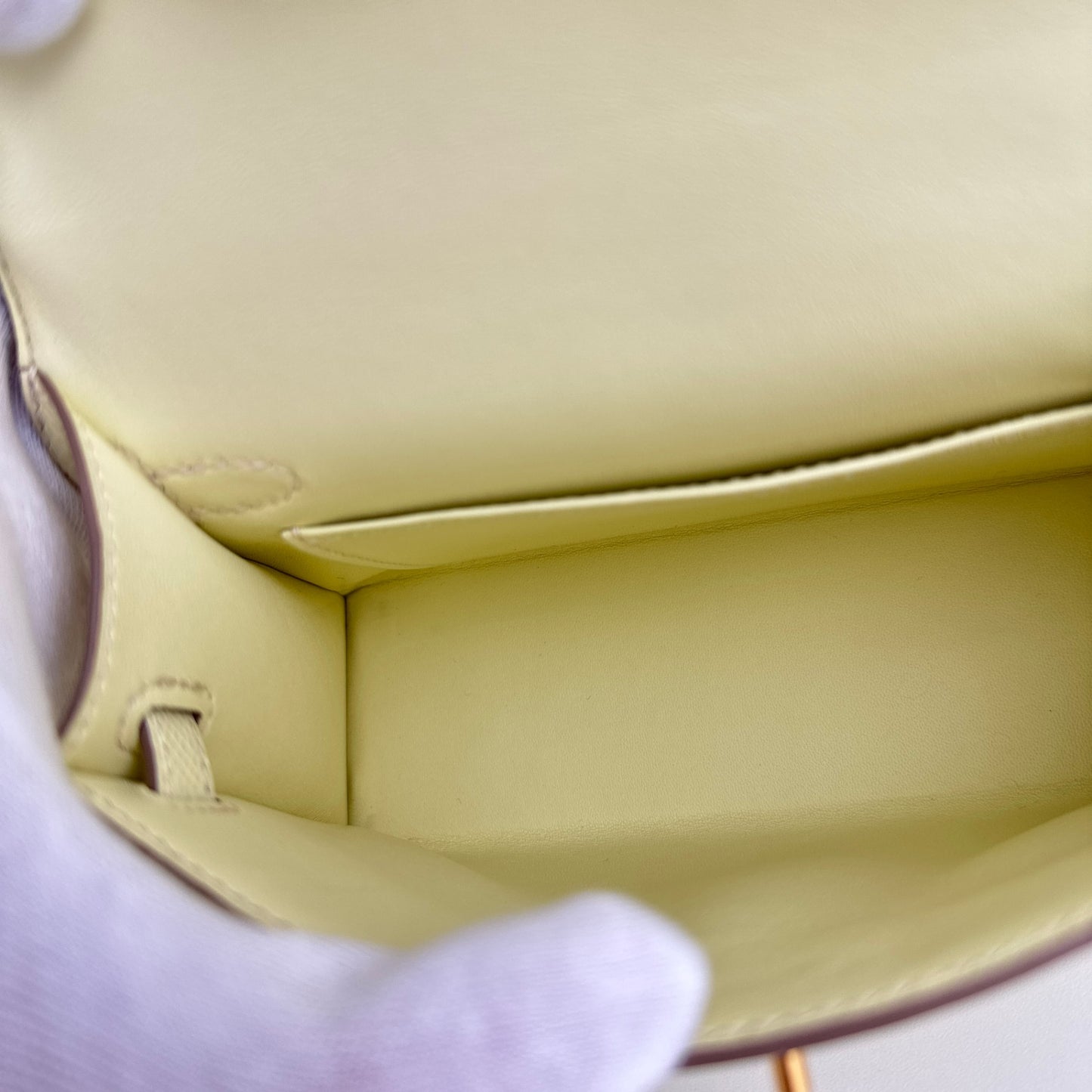 Mini kelly Jaune milton ジョーヌミルトン Epsom エプソン EHW エレクトラム金具 Stamp-W W刻