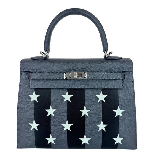Kelly25 casaqque Etoilee ケリー25 カザック エトワール Ardoise/Black/Vert peppermint アルドワーズ/ブラック/ペパーミント Epsom/Tadelakt/Chevre エプソン/タデラクト/シェーブル  PHW シルバー金具 Stamp-W W刻印