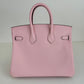 Birkin25 バーキン25 Rose sakura ローズサクラ Swift スイフト PHW シルバー金具 Stamp-W W刻印