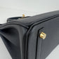Birkin25 バーキン25 ブラック　GHW ゴールド金具　Stamp-K K刻