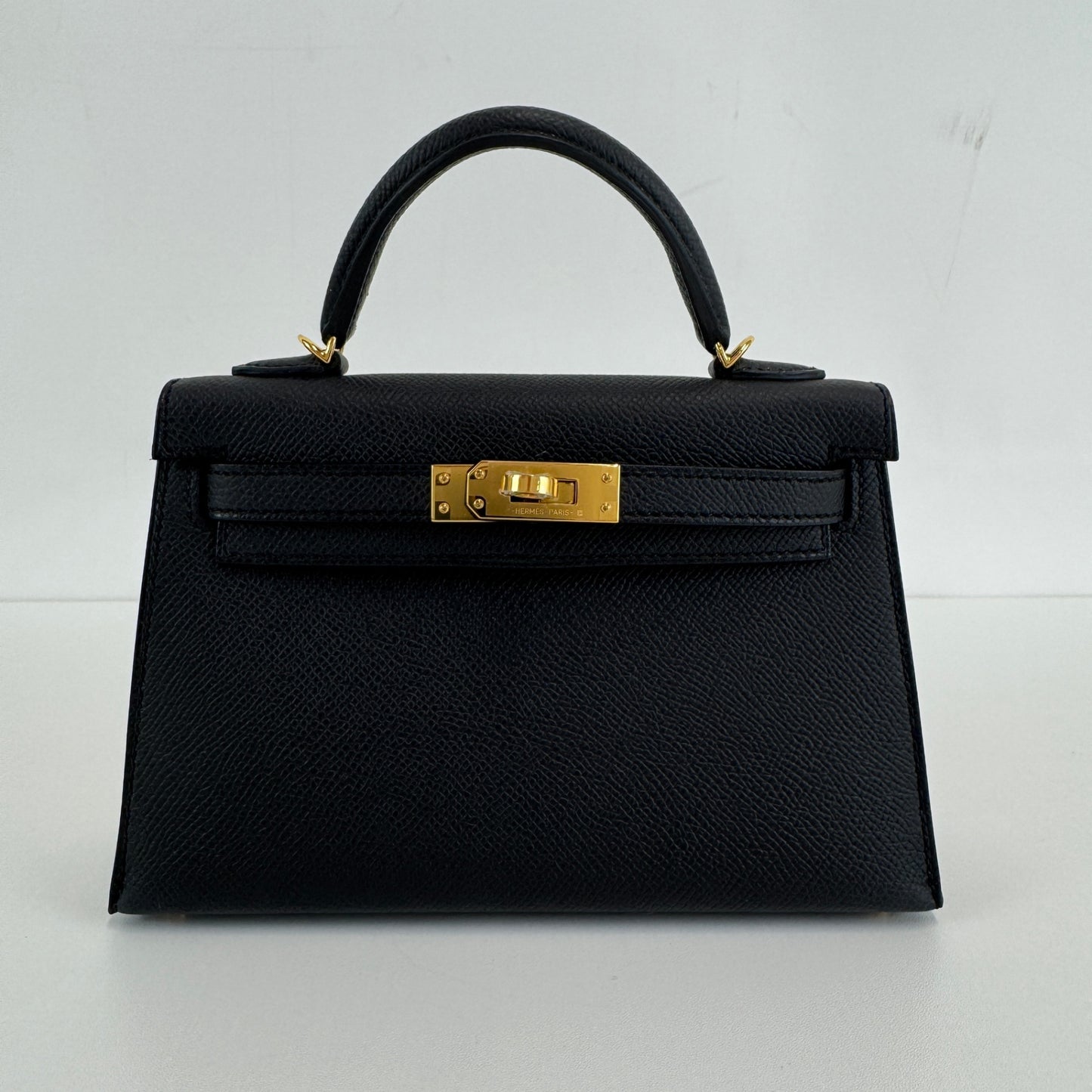 Mini kelly ミニケリー Black ブラック Epsom エプソン GHW ゴールド金具 Stamp-K K刻印