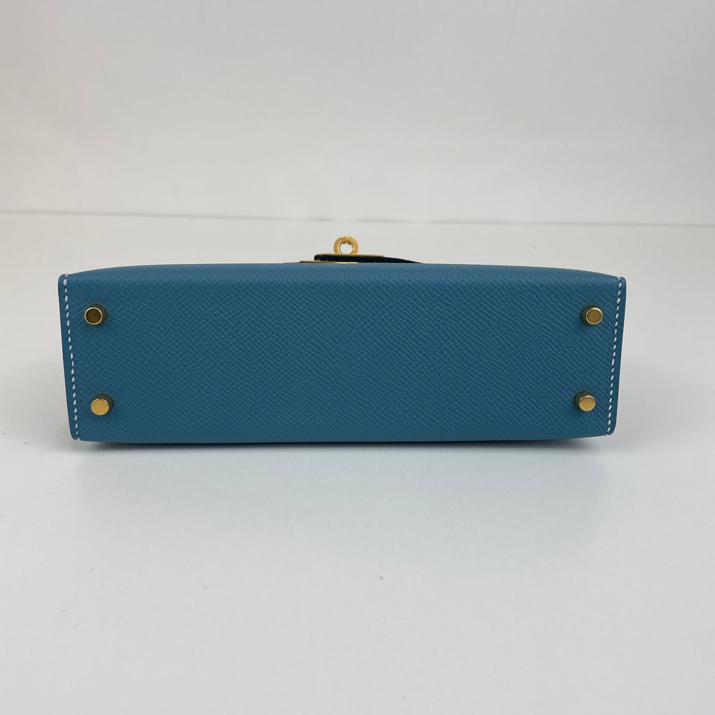 Mini kelly ミニケリー Blue jean ブルージン Epsom エプソン GHW ゴールド金具 Stamp-K K刻印