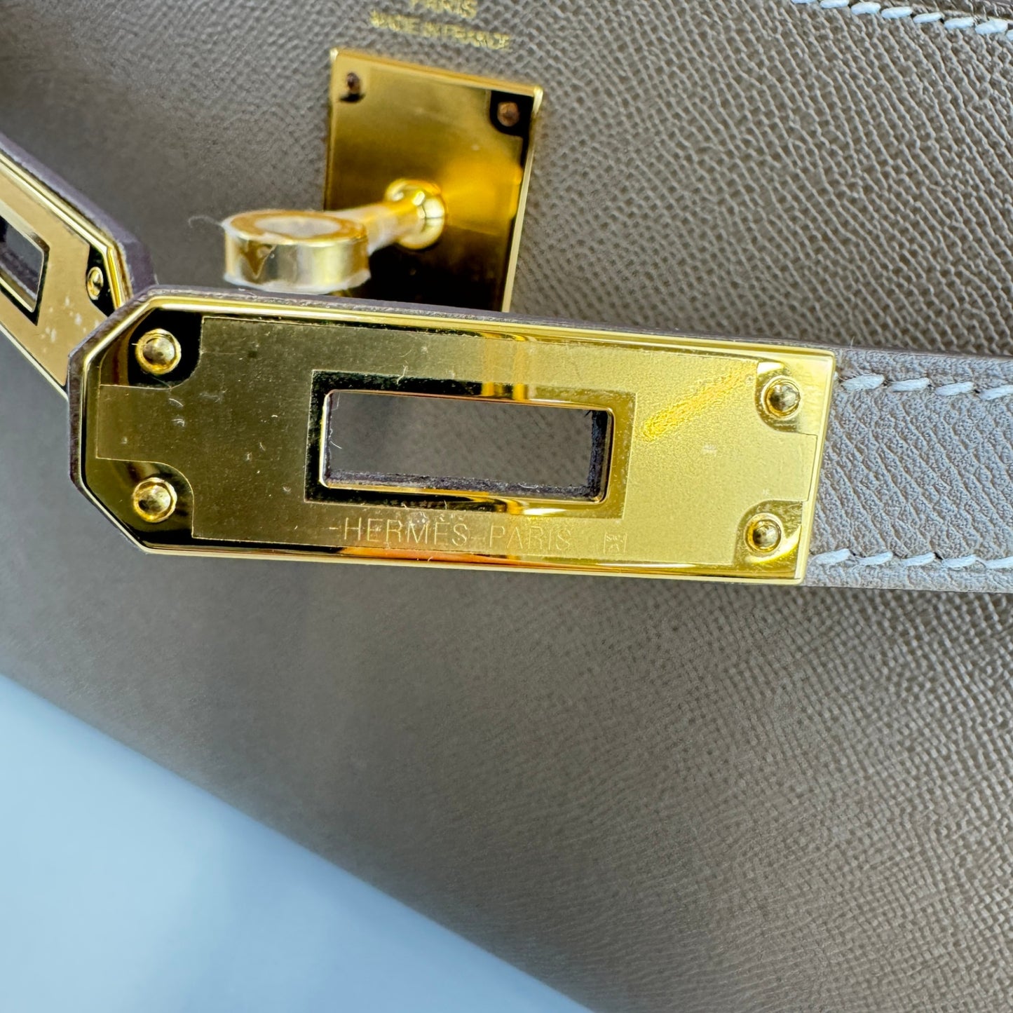 Kelly elan ケリーエラン Madame マダム Etoupe エトープ GHW ゴールド金具 Stamp-K K刻印