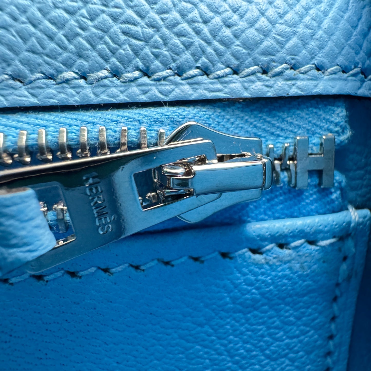 Kelly25 Sellier ケリー25セリエ Celeste セレステ  PHW シルバー金具 Epsom エプソン Stamp-K K刻印