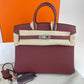 Birkin25 バーキン25 Rough H ルージュアッシュ PHW シルバー金具 B刻