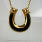 ジョケットネックレス、スモールモデル  Jockette necklace ブラック/イエローゴールドメッキ Black / GHW