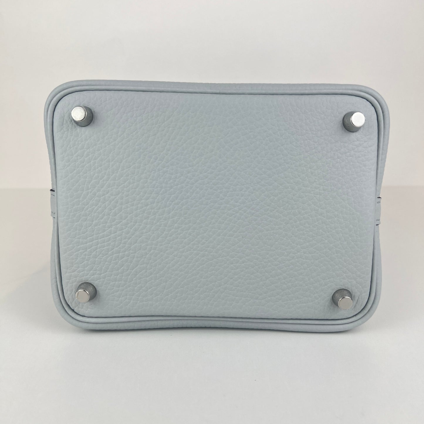 Picotin lock PM ピコタンロックPM Bleu pale ブルーペール PHW シルバー金具 Stamp-W W刻印
