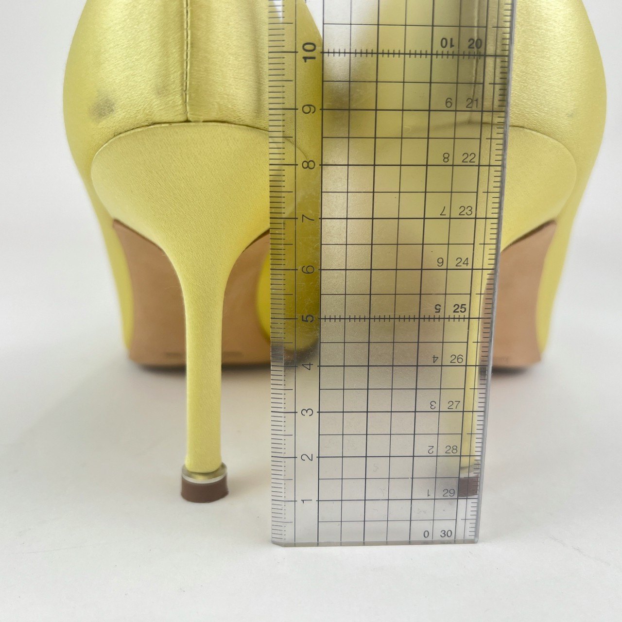 ハンギシ ビジューバックル パンプス Yellow イエロー 70mm