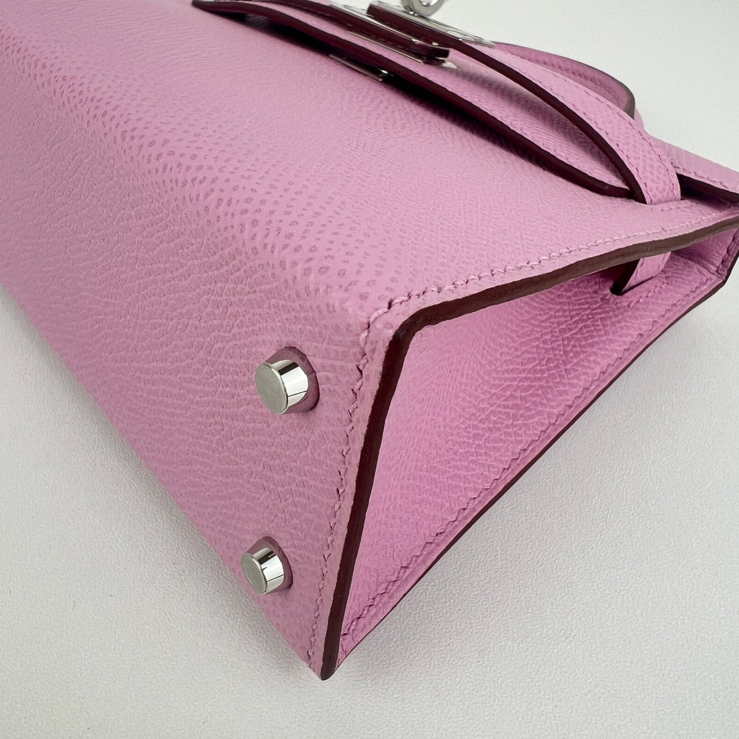 Mini kelly ミニケリー Mauve Sylvestre　モーヴシルベストル  PHW シルバー金具 Epsom エプソン Stamp-K K刻印