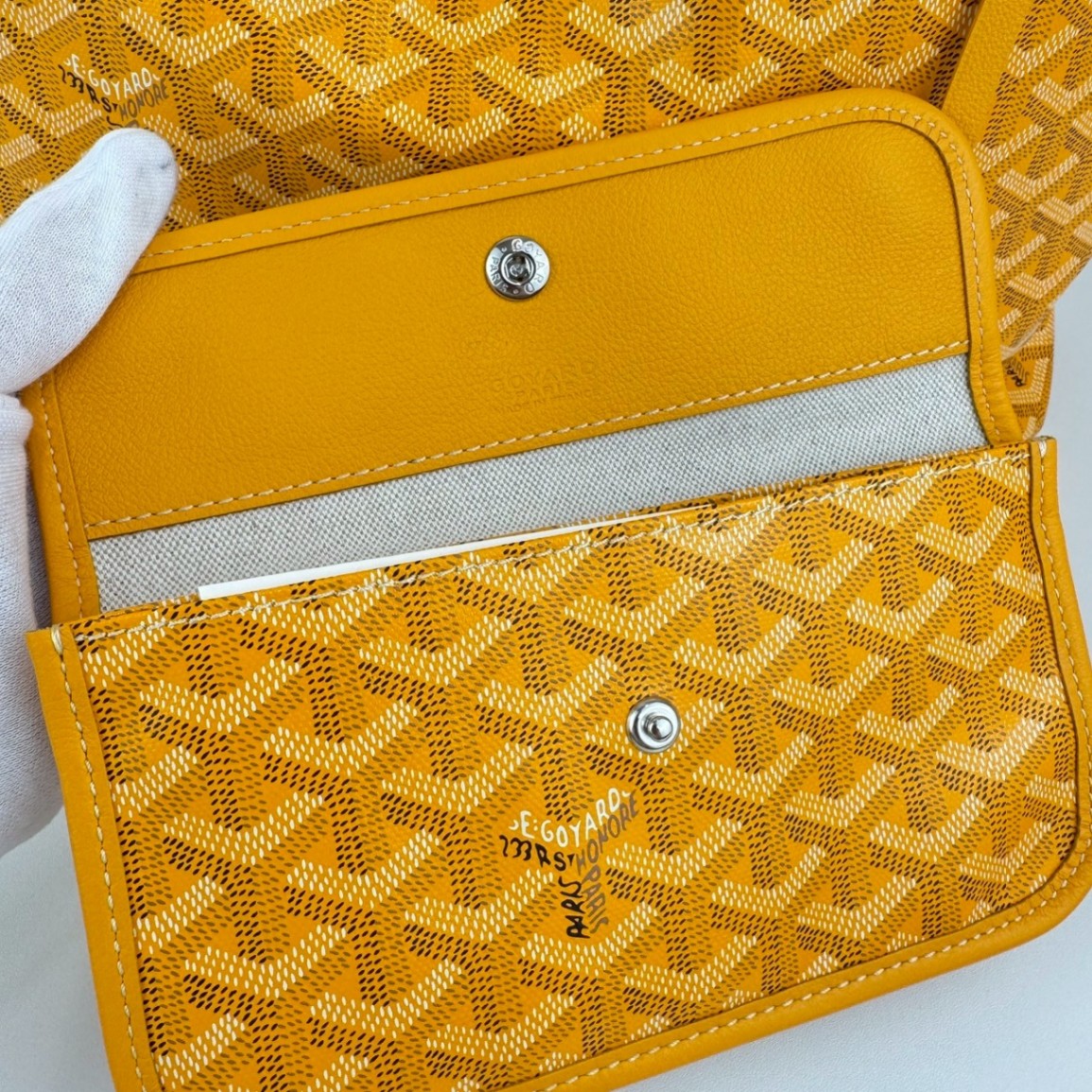 サンルイPM イエロー ゴヤールディンキャンバス/シュヴロッシュカーフスキン