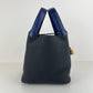 Picotin Lock PM ピコタンロック18 Blue nuit ブルーニュイ Taurillon clemence トリヨンクレマンス crocodile クロコダイル GHW ゴールド金具 Stamp-B B刻印