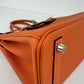 Birkin25 バーキン25 Orange オレンジ  PHW シルバー金具 Togo トゴ Stamp-W W刻印