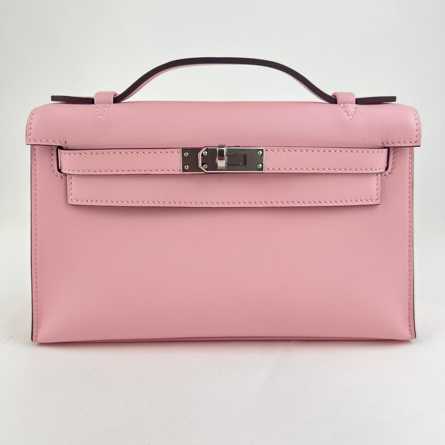 Pochette kelly ポシェットケリー Rose sakura ローズサクラ Swift スイフト PHW シルバー金具 Stamp-K K刻印