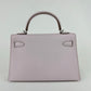 Mini kelly ミニケリー Mauve pale Chevre シェーブル PHW シルバー金具 Stamp-U U刻印