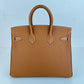 Birkin25 バーキン25 Gold ゴールド Togo トゴ GHW ゴールド金具 Stamp-K K刻印