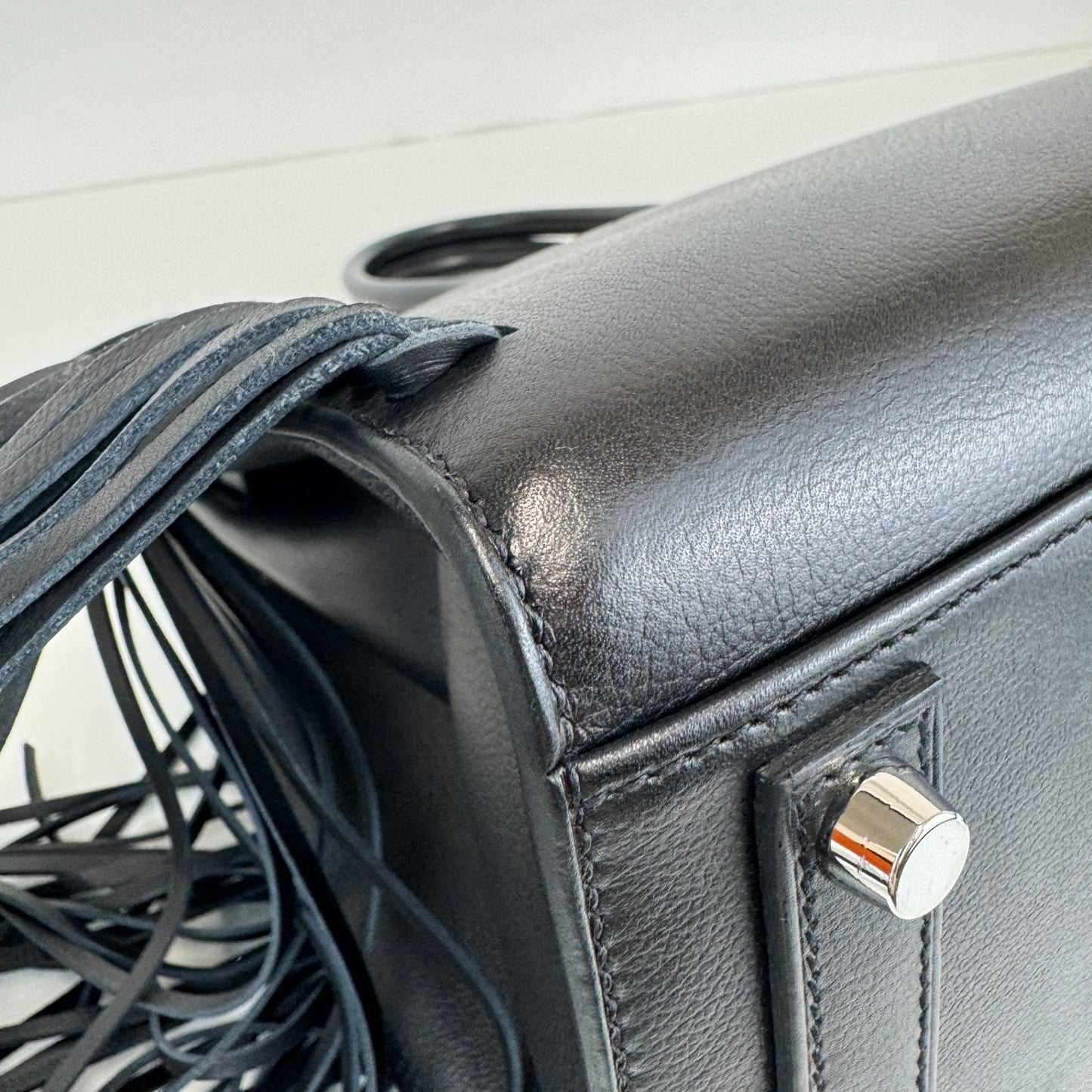 Birkin35 anate バーキン35アナーテ Stamp-W W刻印 Evergrain エヴァーグレイン Black ブラック PHW シルバー金具