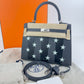 Kelly25 Casague étoilee ケリー25 カザックエトワール Ardoise/Black /Vert peppermint アルドワーズ/ブラック/ヴェールペパーミント  PHW シルバー金具 Stamp-W W刻印