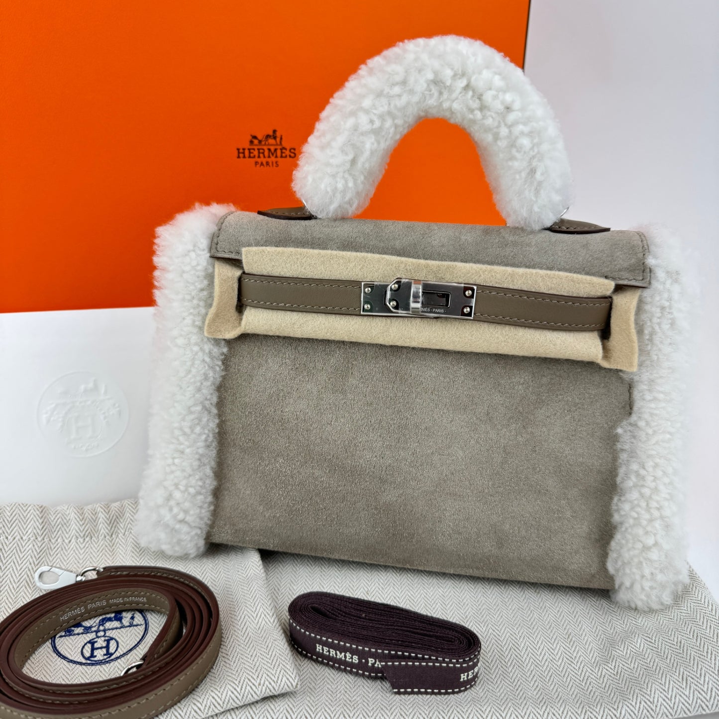 Mini kelly teddy ミニケリー テディ Grizzly/Merinos/Sheepskin/Swift グリズリー/メリノス/シープスキン/スイフト PHW シルバー金具 Stamp-W W刻印